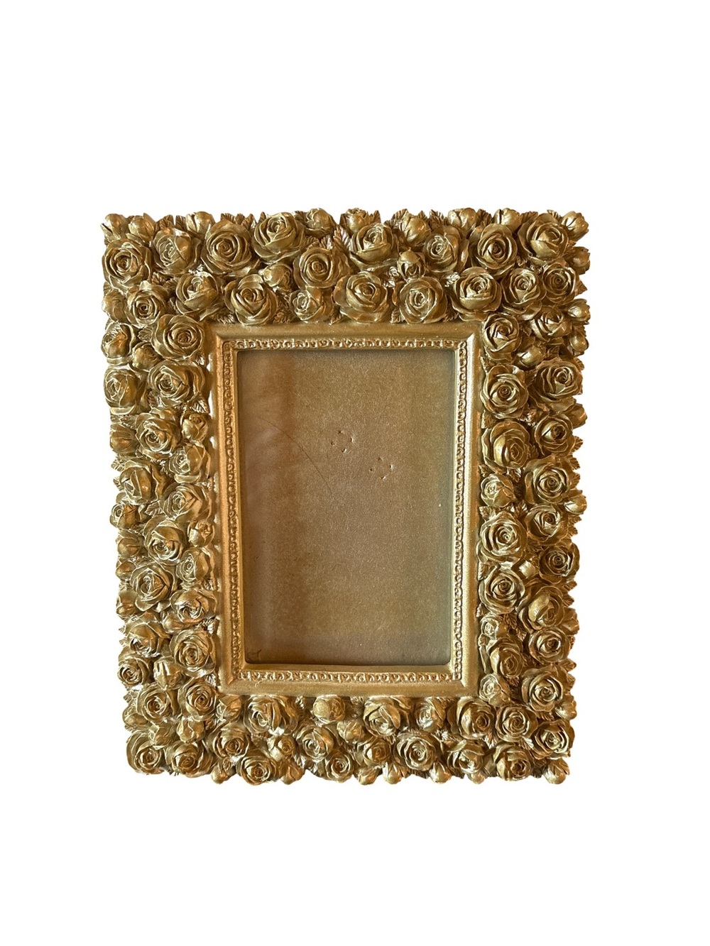 9”x7” Gold Rose Bouquet Picture Frame